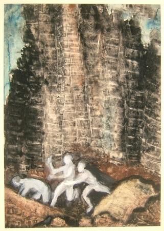 AK - The Chase, Three Figures, c.1960